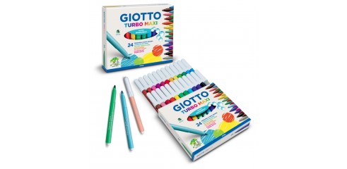 Giotto Turbo Maxi Fibre Pens-24pcs/Box