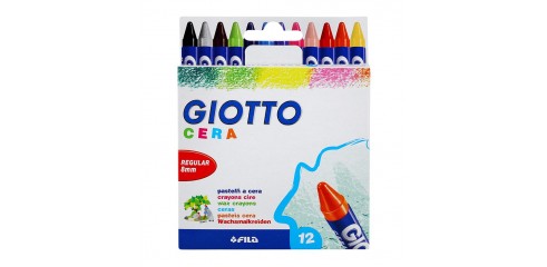 Giotto Cera Col.Wax Crayon 12 Col