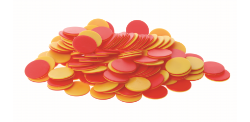 Two Colours Counters Red&Yellow 25mm-Pk Of 200