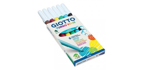 Giotto Turbo Maxi Fibre Pens-6pcs/Box